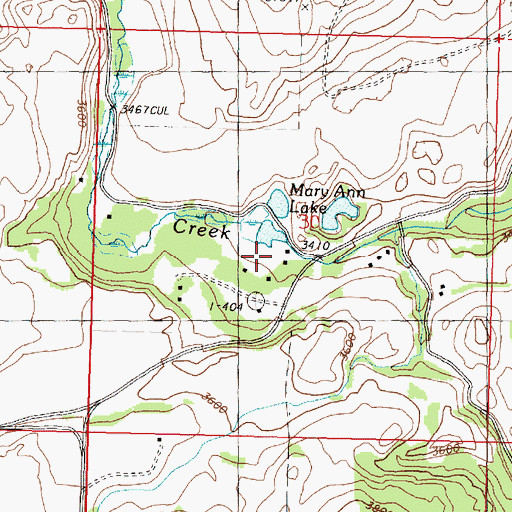 Topographic Map of Mary Ann Lake, WA