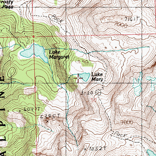 Topographic Map of Lake Mary, WA