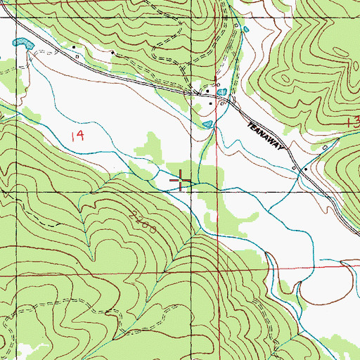 Topographic Map of Mason Creek, WA