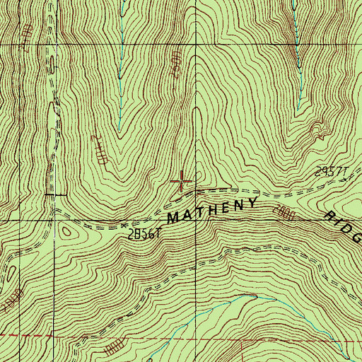 Topographic Map of Matheny Ridge, WA
