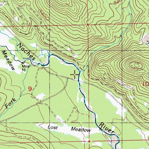 Topographic Map of Mathew Creek, WA