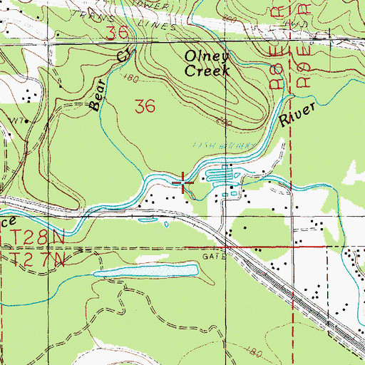 Topographic Map of May Creek, WA