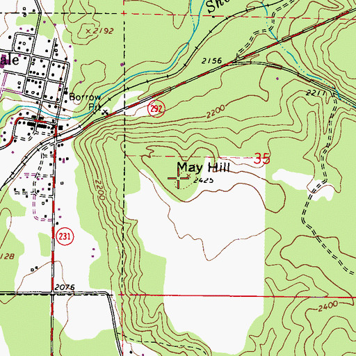 Topographic Map of May Hill, WA