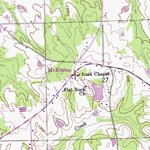 Topographic Map of McKestes, AL