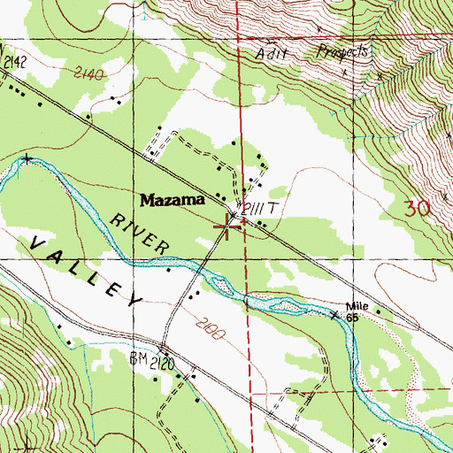 Topographic Map of Mazama, WA