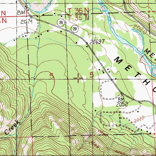 Topographic Map of Mazama Camp, WA
