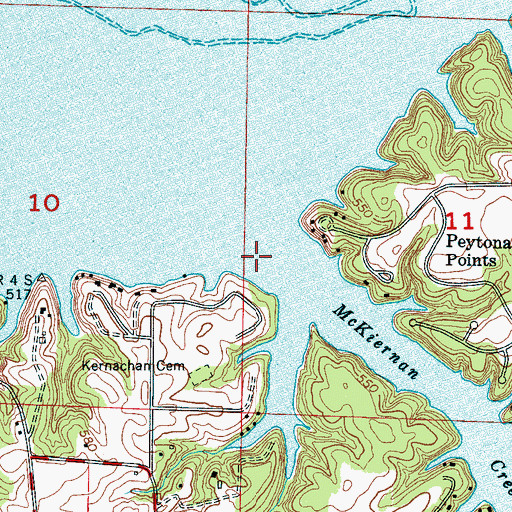 Topographic Map of McKiernan Creek, AL