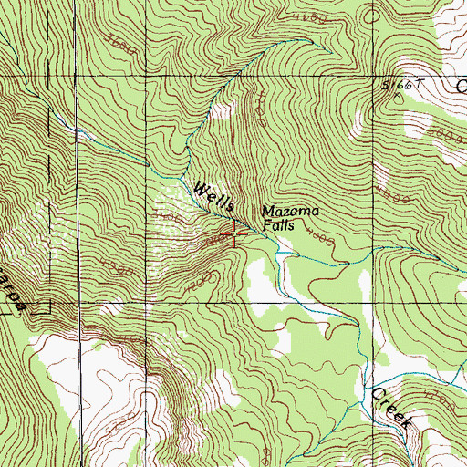 Topographic Map of Mazama Falls, WA
