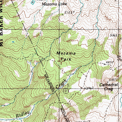 Topographic Map of Mazama Park, WA