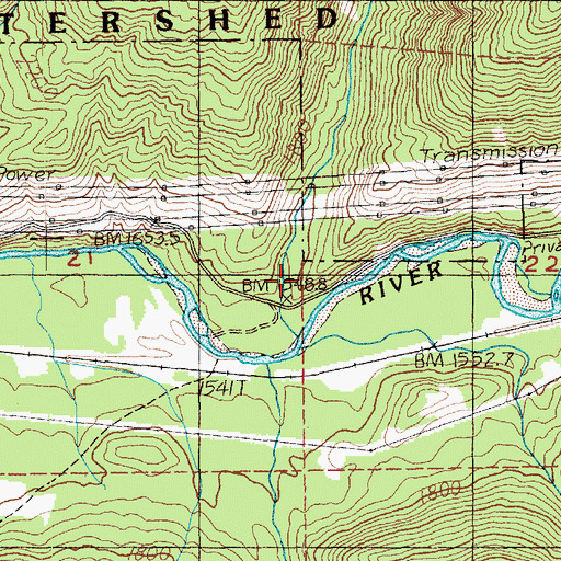 Topographic Map of McCain Creek, WA