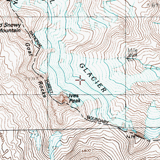Topographic Map of McCall Glacier, WA