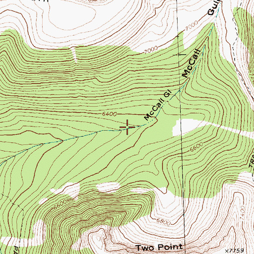 Topographic Map of McCall Gulch, WA