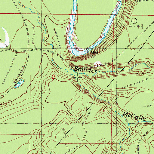 Topographic Map of McCalla Creek, WA