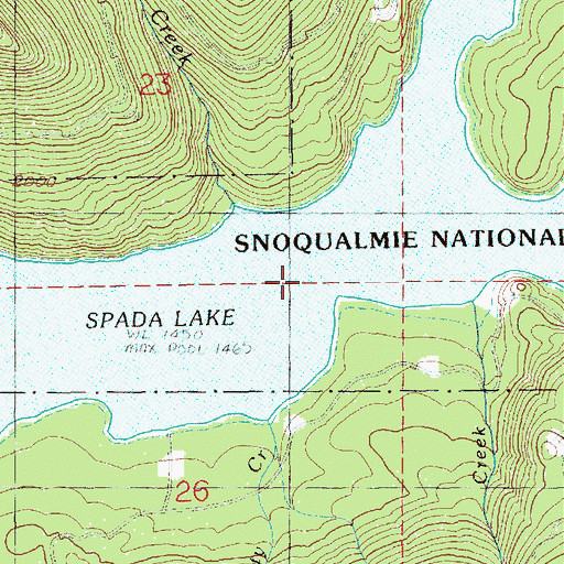 Topographic Map of McCarty Creek, WA