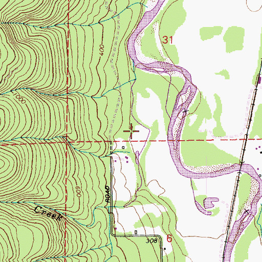 Topographic Map of McCarty Creek, WA