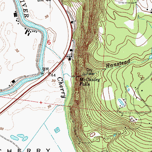 Topographic Map of McCauley Falls, WA