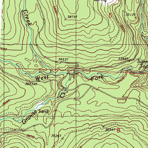 Topographic Map of McCay Creek, WA
