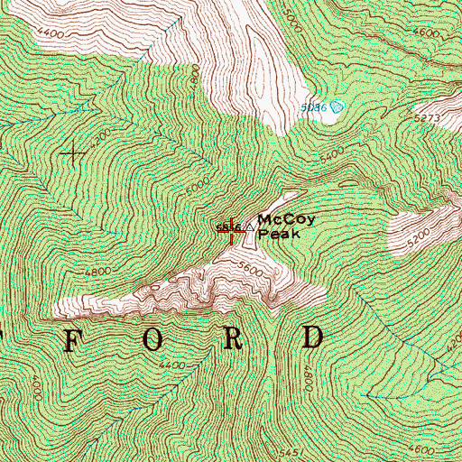 Topographic Map of McCoy Peak, WA
