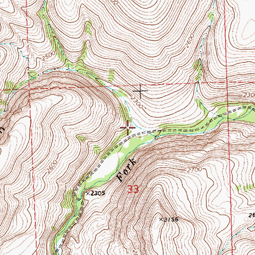 Topographic Map of McDaniel Canyon, WA