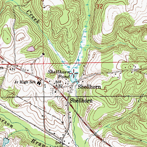 Topographic Map of McQuagge Mill Creek, AL