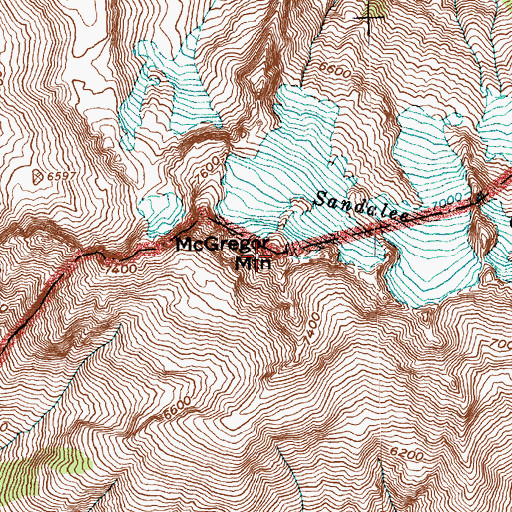 Topographic Map of McGregor Mountain, WA