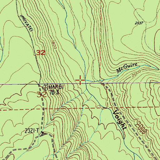 Topographic Map of McGuire Creek, WA
