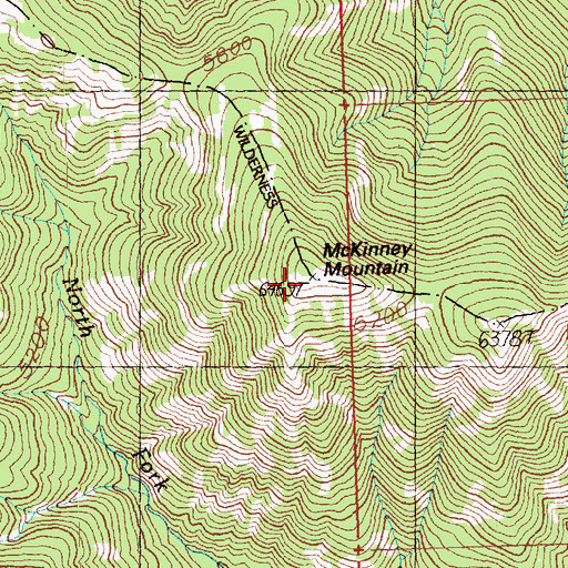 Topographic Map of McKinney Mountain, WA