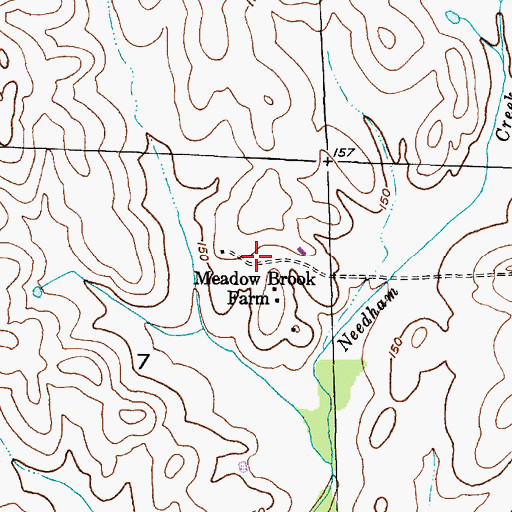 Topographic Map of Meadow Brook Farm, AL