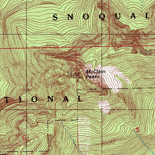 Topographic Map of Mount Phelps, WA