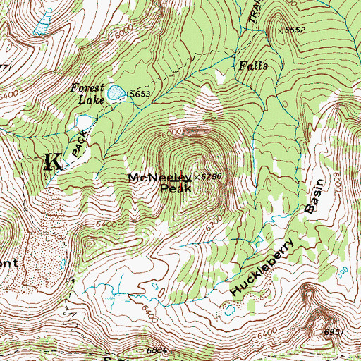 Topographic Map of McNeeley Peak, WA