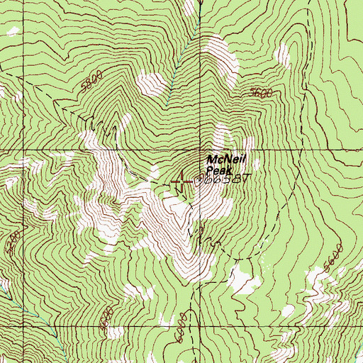 Topographic Map of McNeil Peak, WA