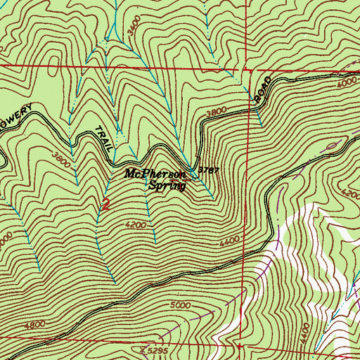 Topographic Map of McPherson Spring, WA
