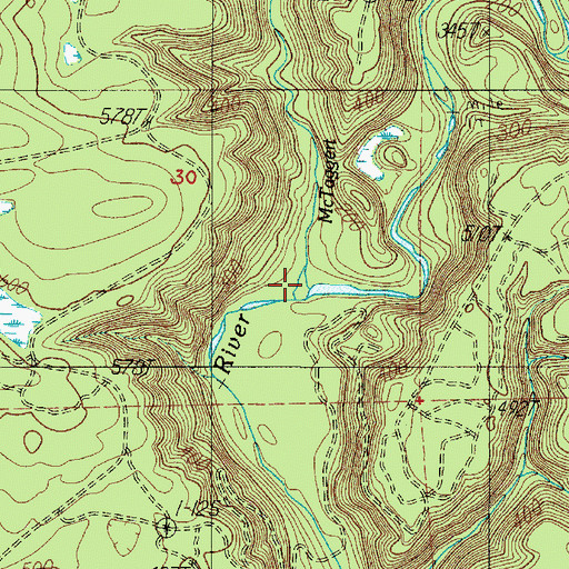 Topographic Map of McTaggert Creek, WA