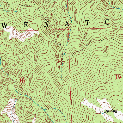 Topographic Map of Meadow Campground, WA