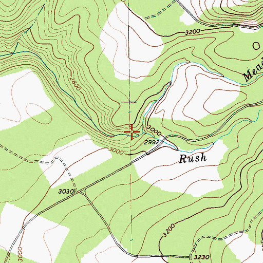 Topographic Map of Meadow Creek, WA