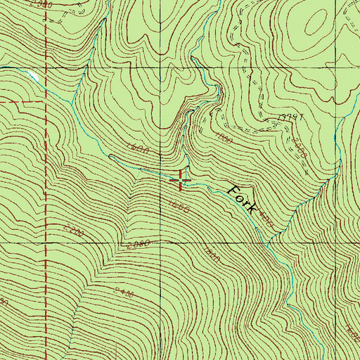 Topographic Map of Meadow Creek, WA