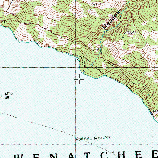 Topographic Map of Meadow Creek, WA
