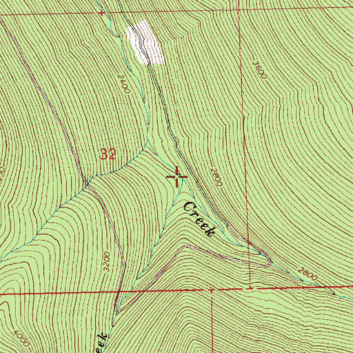 Topographic Map of Meadow Creek, WA