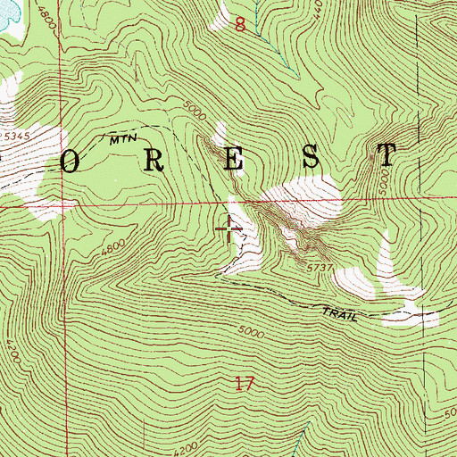Topographic Map of Meadow Mountain Trail, WA