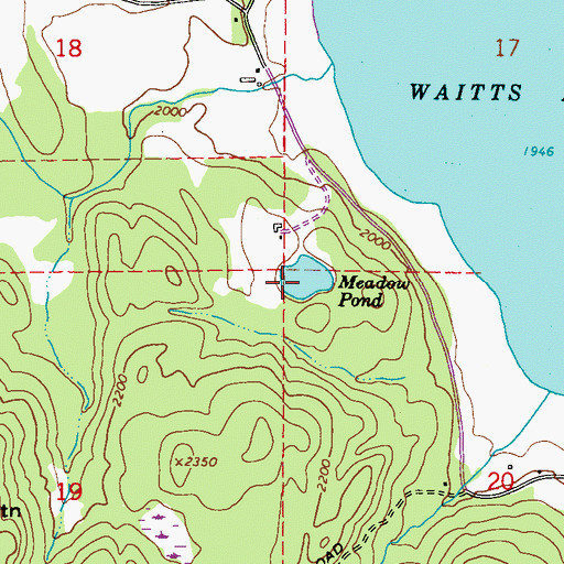 Topographic Map of Meadow Pond, WA