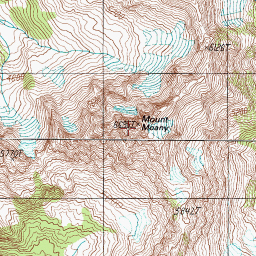 Topographic Map of Mount Meany, WA