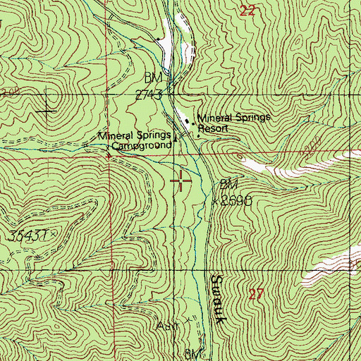Topographic Map of Medicine Creek, WA