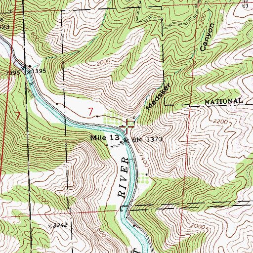 Topographic Map of Medsker Canyon, WA