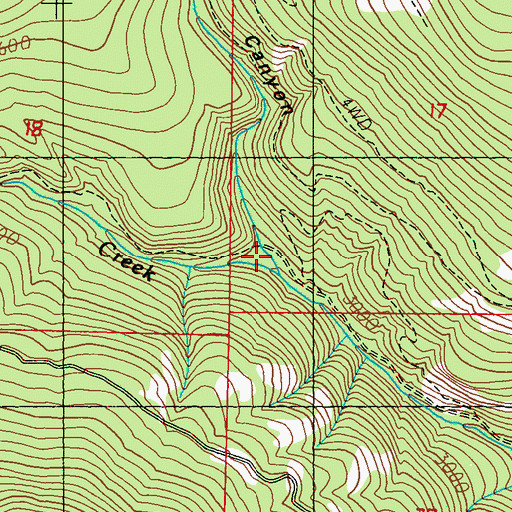 Topographic Map of Merkel Canyon, WA
