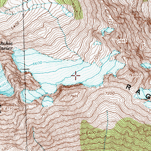 Topographic Map of Mesahchie Glacier, WA