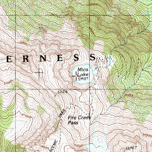 Topographic Map of Mica Lake, WA