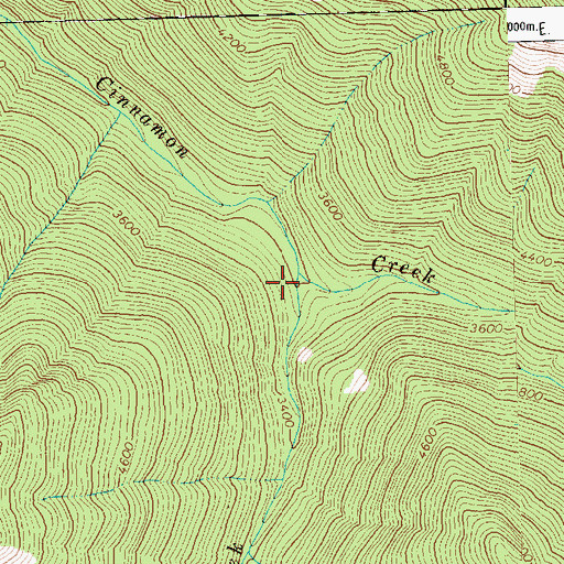 Topographic Map of Middle Creek, WA