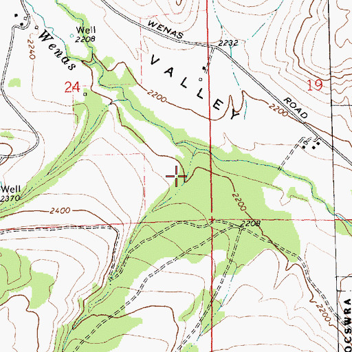 Topographic Map of Middle Fork Canyon, WA