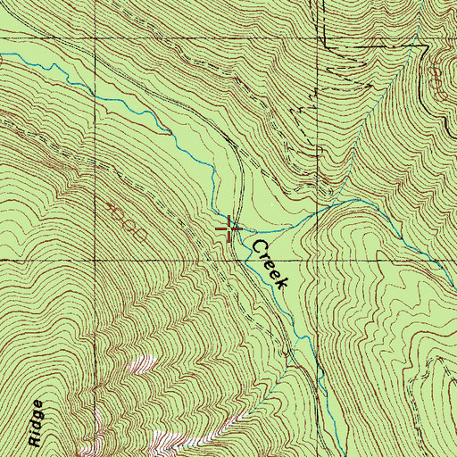 Topographic Map of Middle Fork Johnson Creek, WA