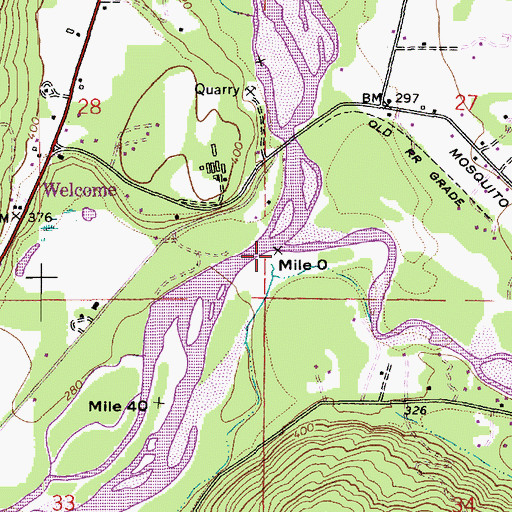 Topographic Map of Middle Fork Nooksack River, WA